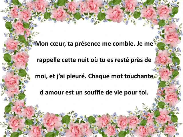 Mot touchante d amour