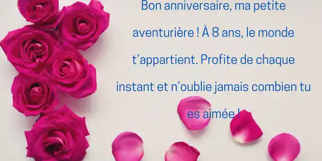 Joyeux Anniversaire 8 Ans Fille