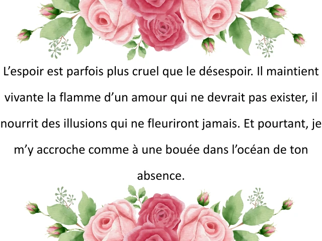 Citations d’amour secret impossible