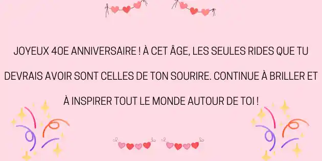 Joyeux Anniversaire 40 Ans Humour Femme