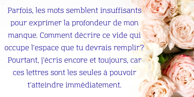 Lettres d'amour très touchantes à distance