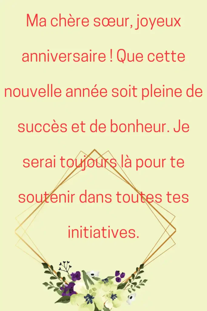 joyeux anniversaire ma sœur texte