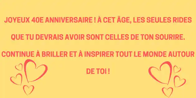 image joyeux anniversaire 40 ans femme