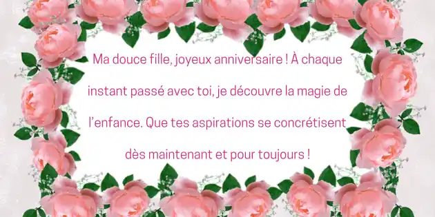 Joyeux Anniversaire à Ma Petite Fille Chérie