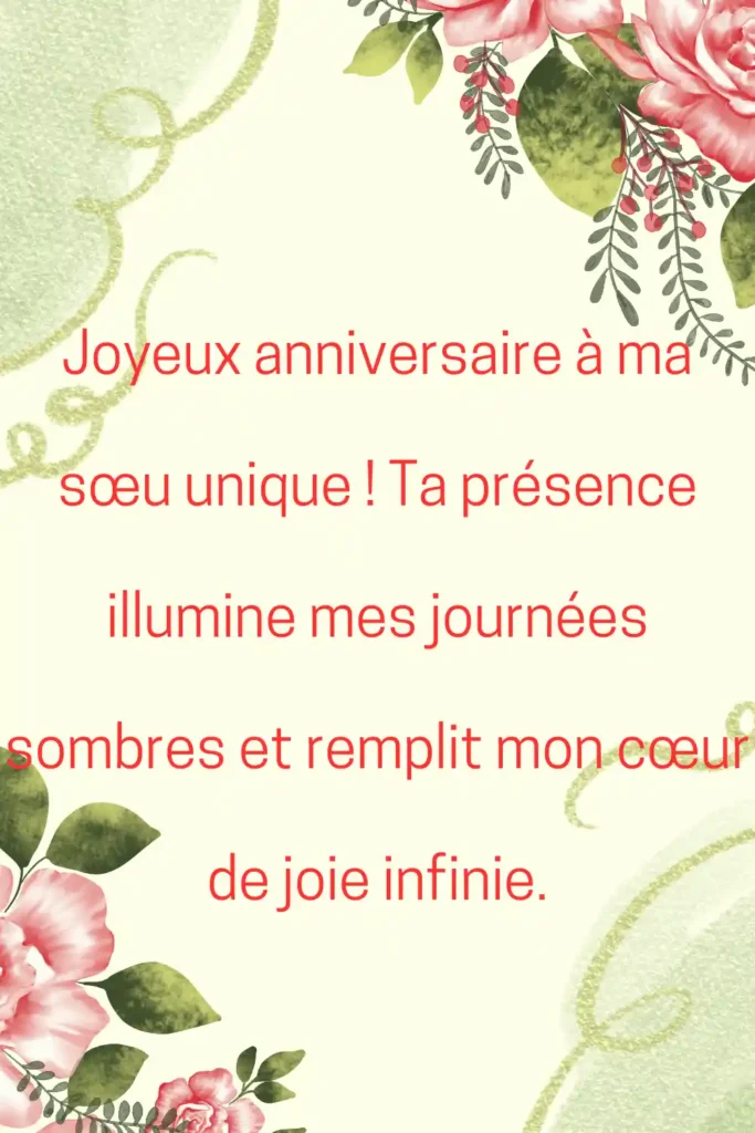 joyeux anniversaire à ma sœu