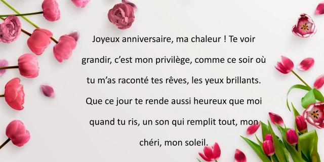 Messages d’Anniversaire Touchants pour Votre Chéri