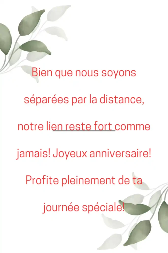 joyeux anniversaire ma sœur à distance