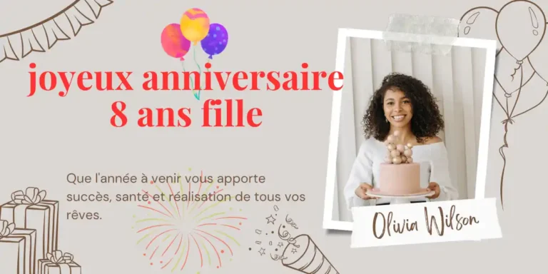Joyeux Anniversaire 8 Ans Fille