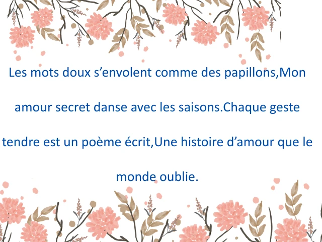 Poème Amour Secret