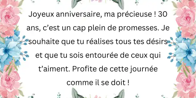 joyeux anniversaire ma fille 30 ans 2 Texte Joyeux Anniversaire Ma Fille : Des Vœux Émouvants Pour Ses 30 Ans !