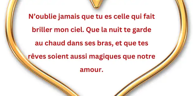 Vrai Texte d’Amour pour Elle Bonne Nuit