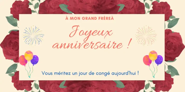 texte touchant pour son grand frÃ¨re anniversaire