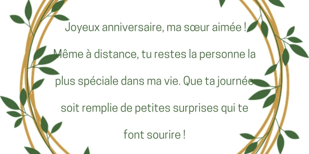 Joyeux Anniversaire Ma Grande Sœur à Distance 