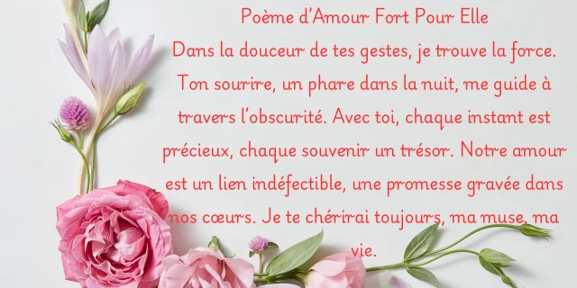 Poème d'amour fort: Les plus beaux poèmes pour exprimer vos sentiments 3 Poème d’Amour Fort Pour Elle
