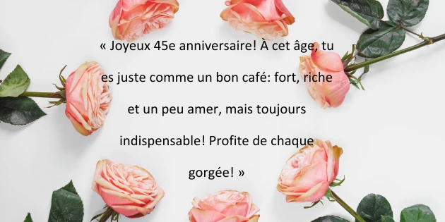 Rigolo Joyeux Anniversaire Humour Homme 45 Ans 