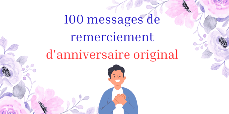 Message de remerciement anniversaire original