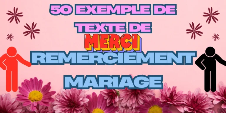 50 exemple de texte de remerciement mariage