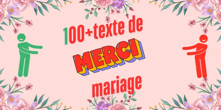 texte de remerciement mariage