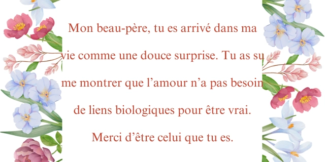 Meilleurs messages pour mon beau-père 2 Texte Touchant à Mon Beau-Père