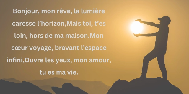 Poèmes Bonjour Mon Amour à Distance