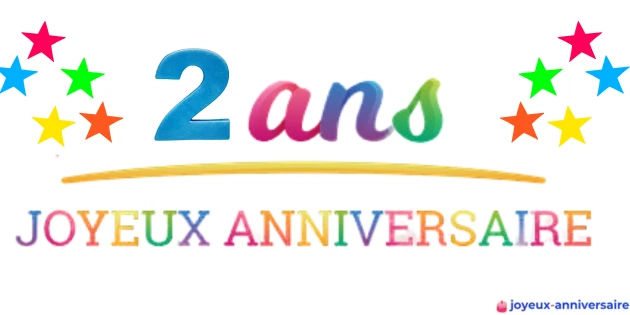 image Joyeux Anniversaire 2 Ans Garçon 