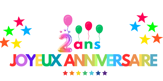 image joyeux anniversaires 2 ans fille