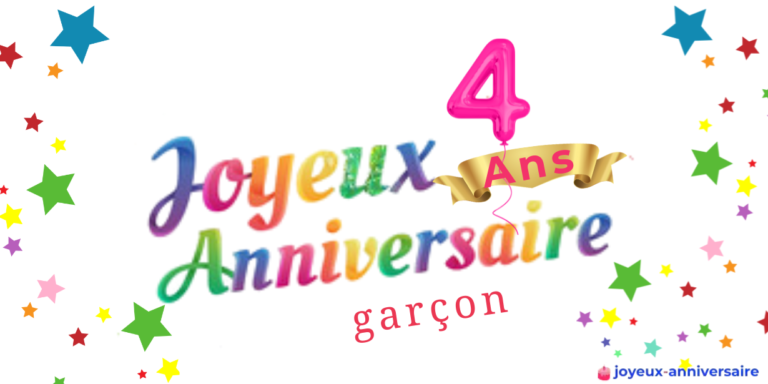 joyeux anniversaire 4 ans
