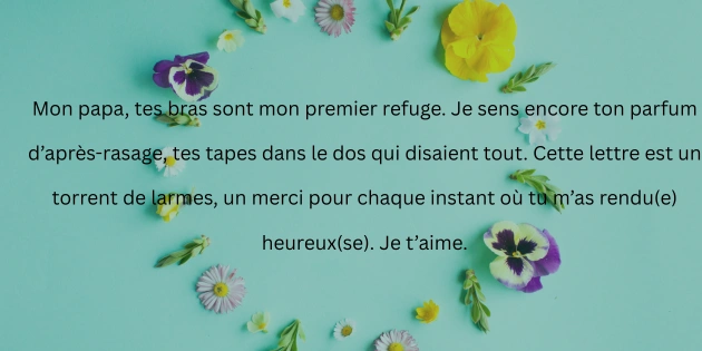 Lettre pour Son Papa Qui Fait Pleurer
