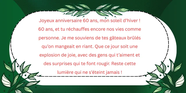 Joyeux Anniversaire 60 Ans