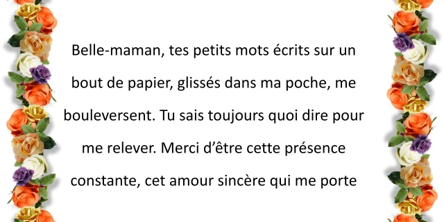 Texte Touchant pour sa Belle-Mère