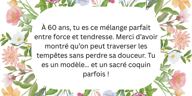 texte joyeux anniversaire 60 ans