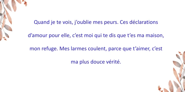 Déclarations d’amour pour elle