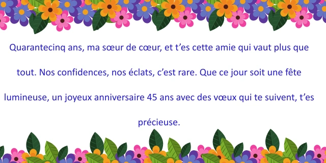 Joyeux Anniversaire 45 Ans - 150 meilleurs vœux 4 Joyeux anniversaire 45 ans femme