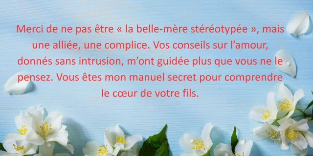 Texte Émouvant pour la Mère de son Copain