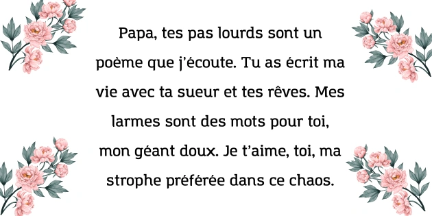 Poème Pour Papa Qui Fait Pleurer