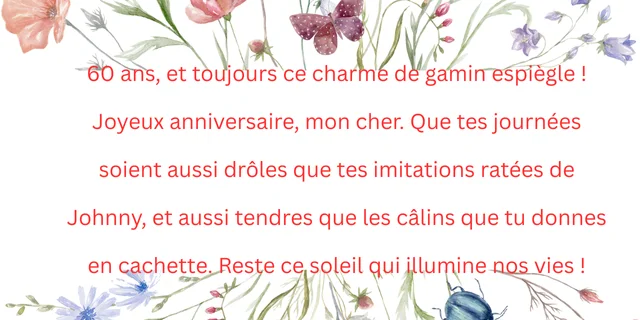 Joyeux Anniversaire 60 Ans Humour Homme