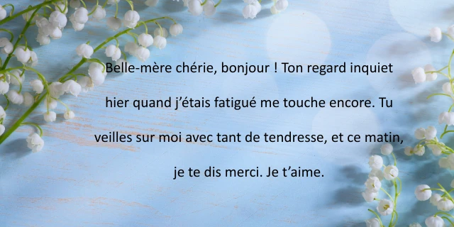 Message de Bonjour à sa Belle-Mère