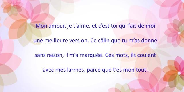 Messages d’amour je t’aime