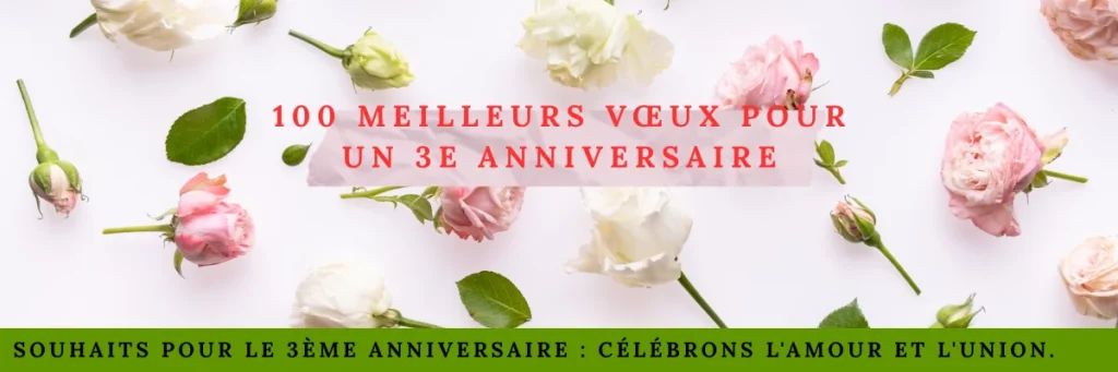 100 meilleurs voeux pour un 3e anniversaire